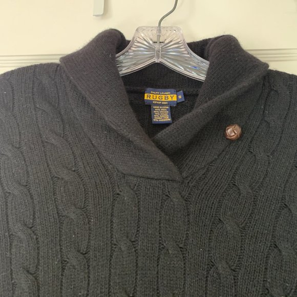 Black Cable Knit Sweater/Sweater Dress - Picture 3 of 4